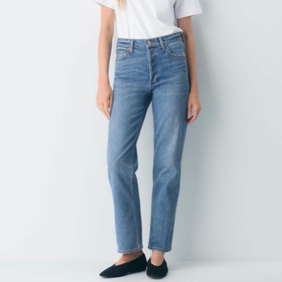 Denim Forum The Arlo Hi-rise Straight Jean 28L Size 32 - Picture 1 of 12